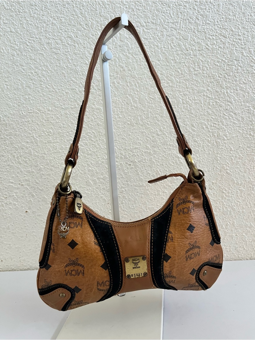 MCM cognac small hobo bag